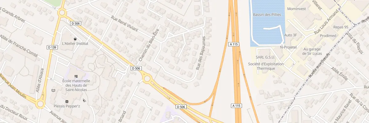 Plan du 7 All de la Chênaie au Plessis-Bouchard