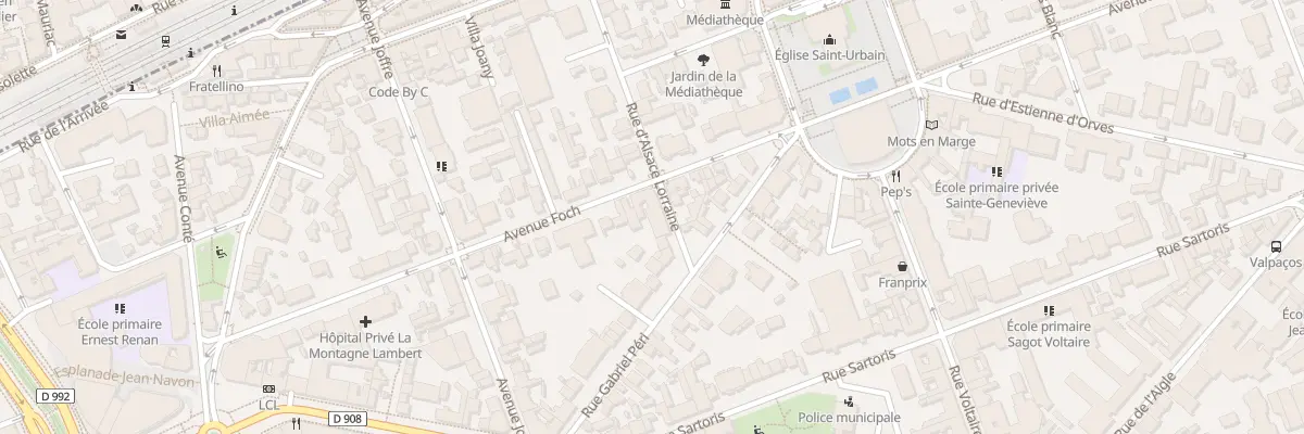 Plan du 22 Rue d’Alsace Lorraine à La Garenne-Colombes