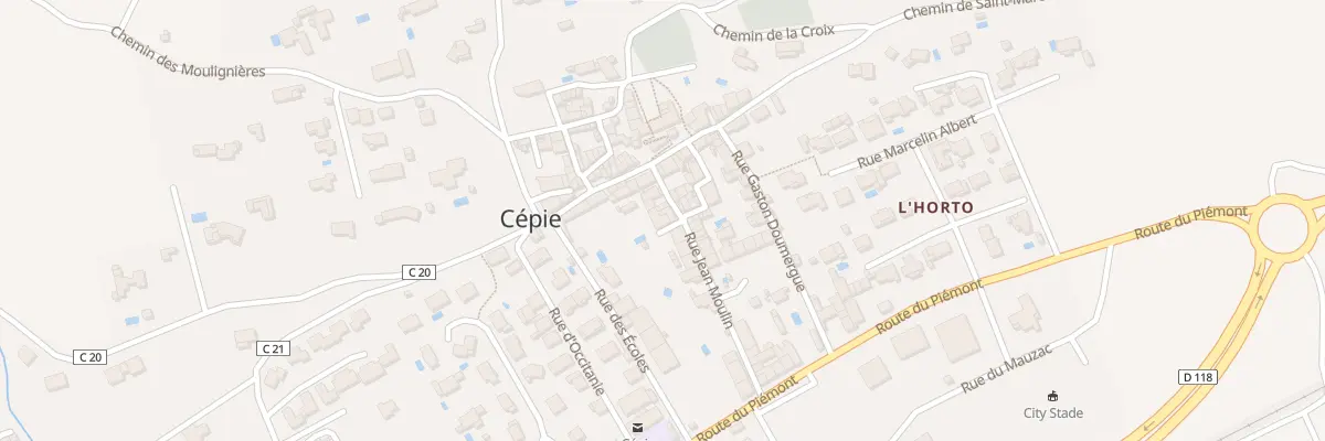 Plan du 21 Rue Jean Moulin à Cépie