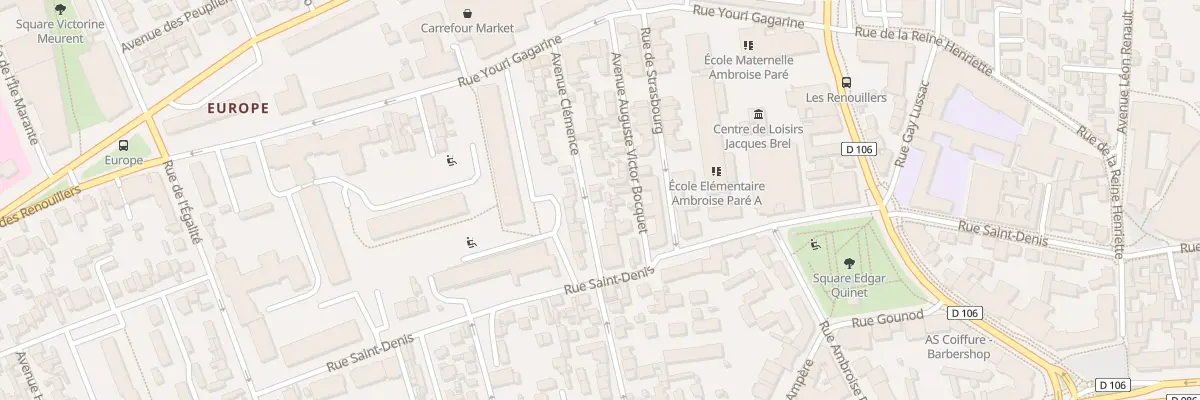 Plan du 6 Av Clemence à Colombes