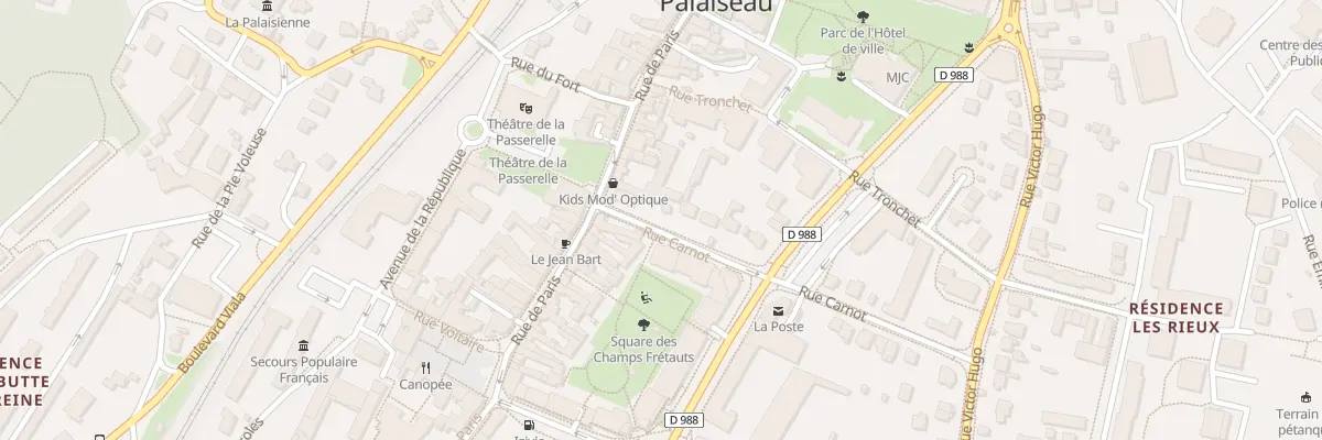 Plan du 3 Rue Carnot à Palaiseau