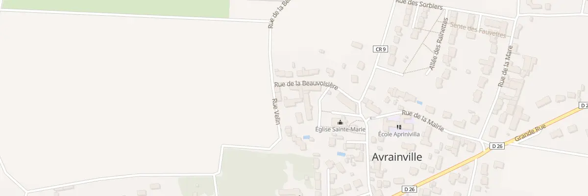 Plan du 3 Rue de la Beauvoisiere à Avrainville