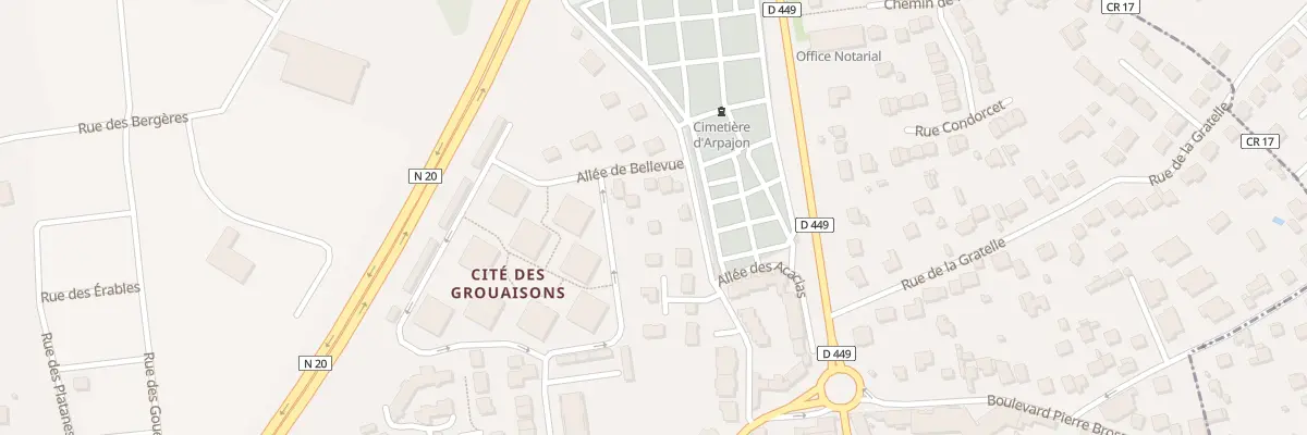 Plan du 3 All de Bellevue à Arpajon