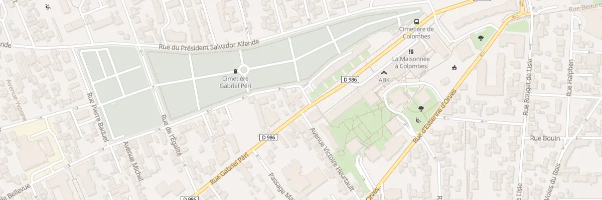Plan du 1 Rue de Bellevue à Colombes