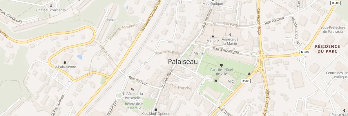 Plan du 102 Rue de Paris à Palaiseau