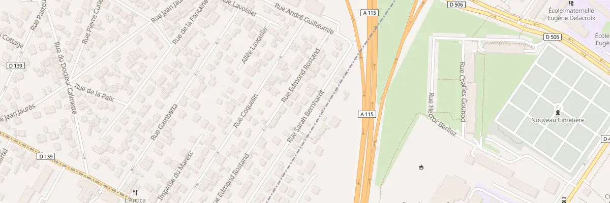 Plan du 25 Rue Sarah Bernhardt au Plessis-Bouchard