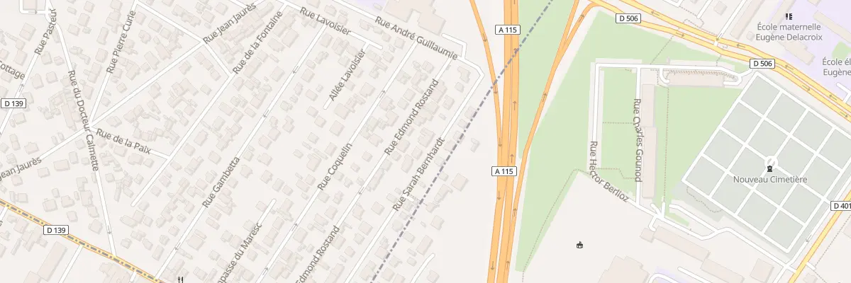 Plan du 25B Rue Sarah Bernhardt au Plessis-Bouchard