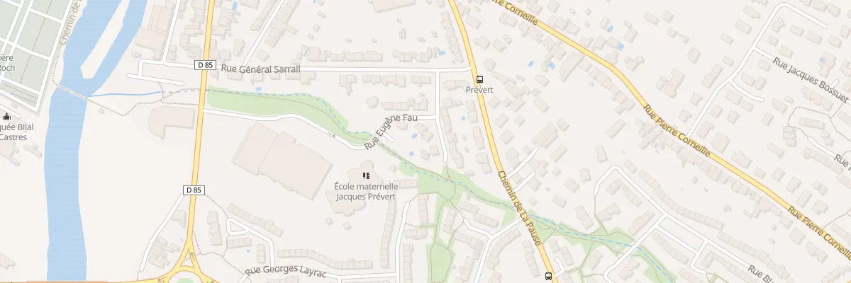 Plan du 6 Rue Branly à Castres