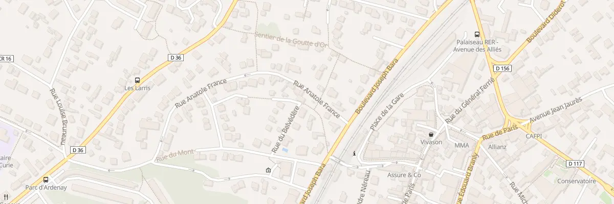 Plan du 3 Rue Anatole France à Palaiseau