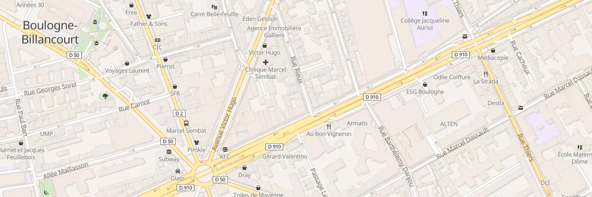 Plan du 5 Rue Rieux à Boulogne-Billancourt