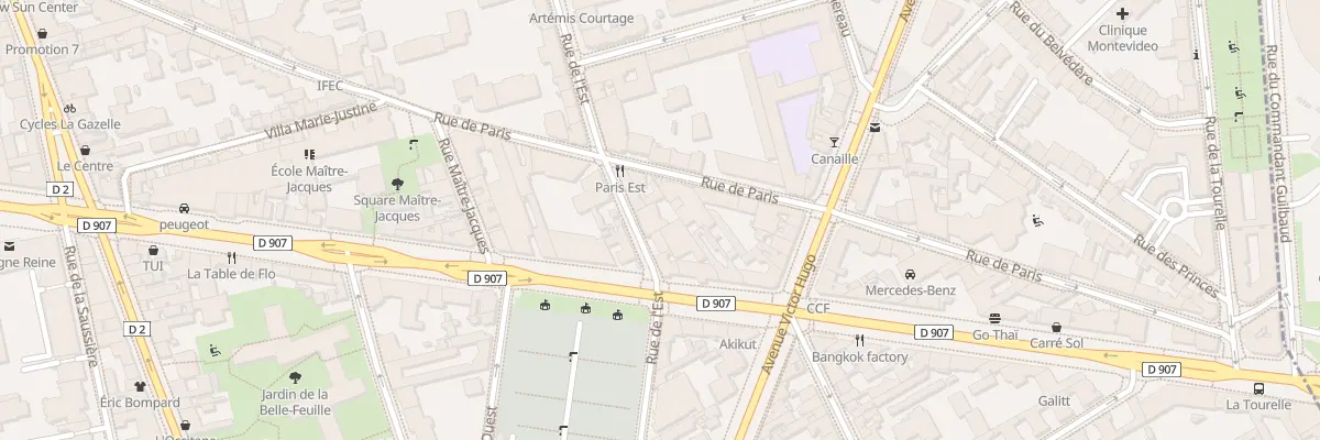 Plan du 22 Rue de l’Est à Boulogne-Billancourt