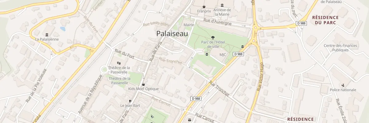 Plan du 1 Rue Tronchet à Palaiseau