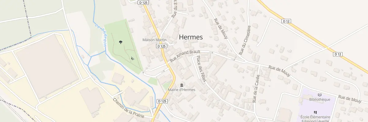 Plan du 2 Rue Amand Brault à Hermes