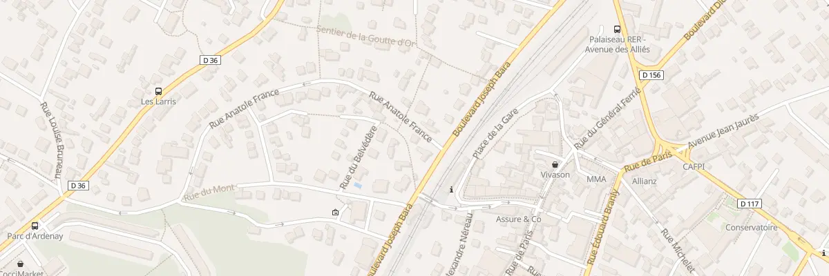 Plan du 1 Rue Anatole France à Palaiseau