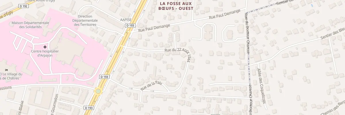Plan du 22 Rue du 22 Aout 1944 à Arpajon