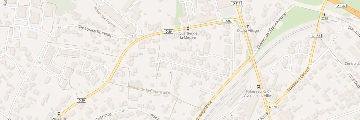 Plan du 16 Rue Joseph Bara à Palaiseau