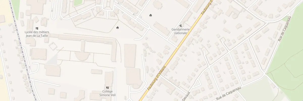 Plan du 70 Fg d’Orléans à Pithiviers