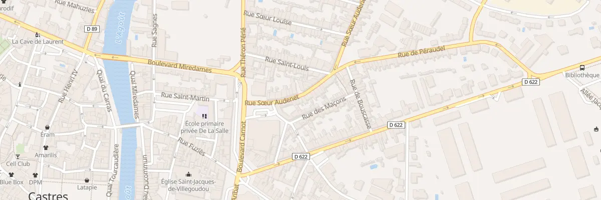 Plan du 12 Rue Soeur Audenet à Castres