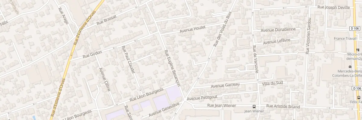 Plan du 33 Rue Eugene Besancon à Colombes