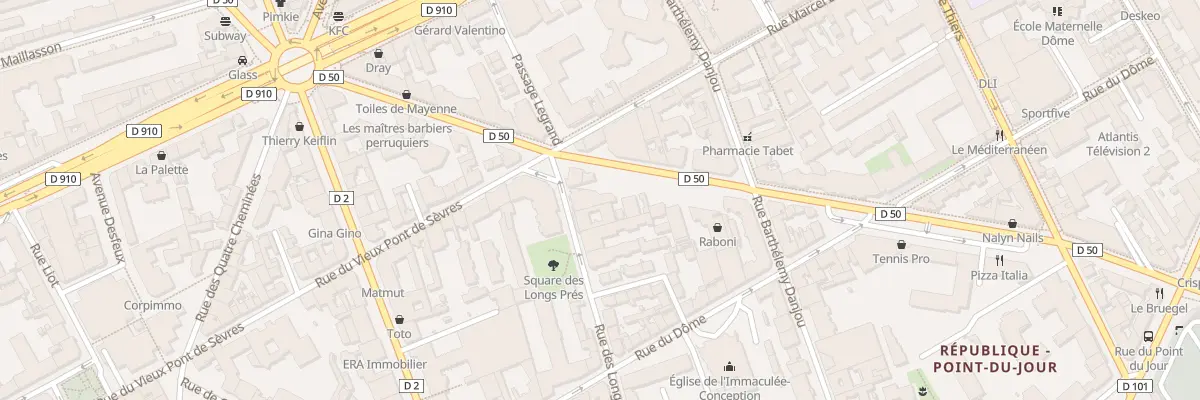 Plan du 3 Rue des Longs Prés à Boulogne-Billancourt