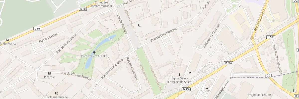 Plan du 3 All du Dauphiné à Clamart