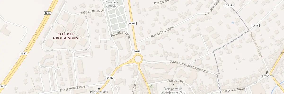 Plan du 2 Rue de la Gratelle à Arpajon