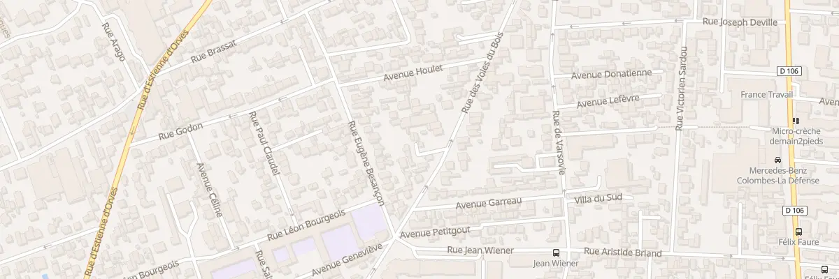 Plan du 134B Rue des Voies du Bois à Colombes