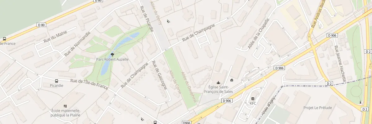 Plan du 9 All du Dauphiné à Clamart