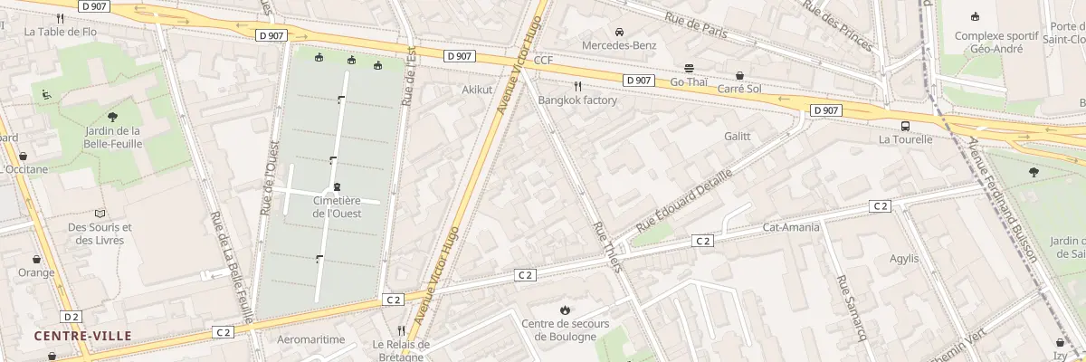 Plan du 16 Rue Thiers à Boulogne-Billancourt