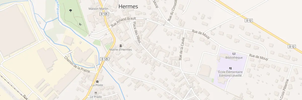Plan du 5 Rue de la Place des Fêtes à Hermes