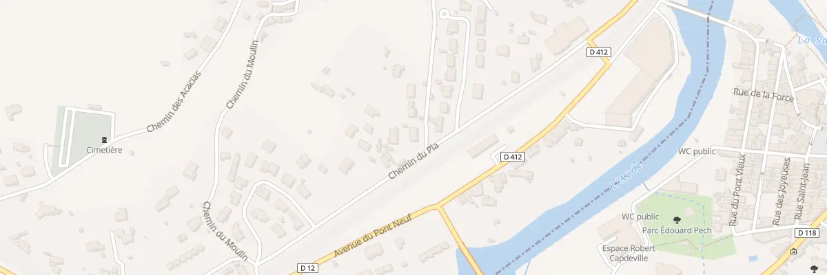Plan du 253 Le Pla à Montazels