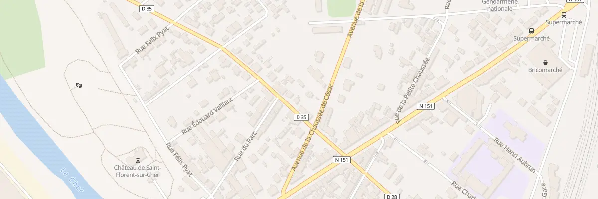 Plan du 8 Rue Paul Vaillant Couturier à Saint-Florent-sur-Cher