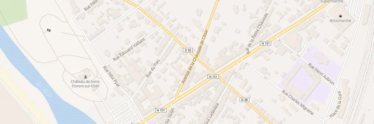 Plan du 3 Rue Paul Vaillant Couturier à Saint-Florent-sur-Cher