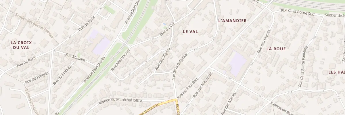Plan du 36 Rue de la Belgique à Meudon