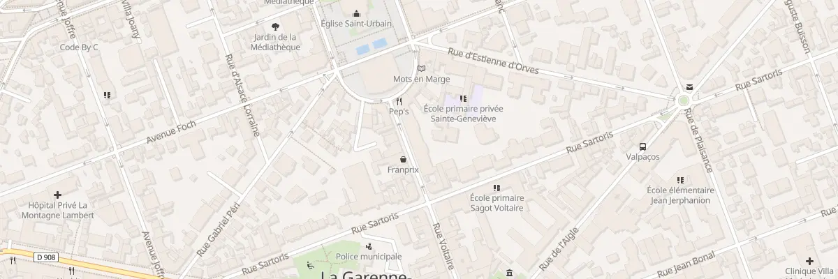Plan du 7 Rue Voltaire à La Garenne-Colombes