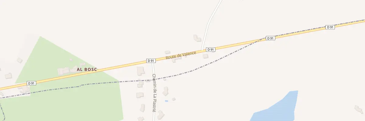 Plan du 1074 Rte de Valence à Valderiès