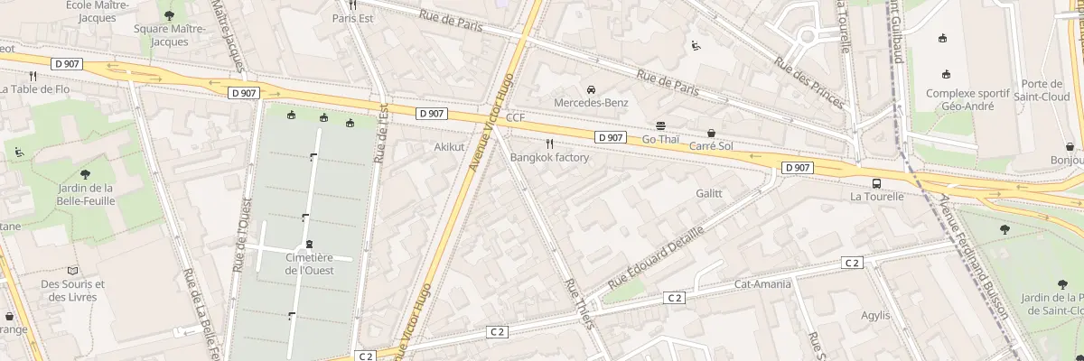 Plan du 7 Rue Thiers à Boulogne-Billancourt