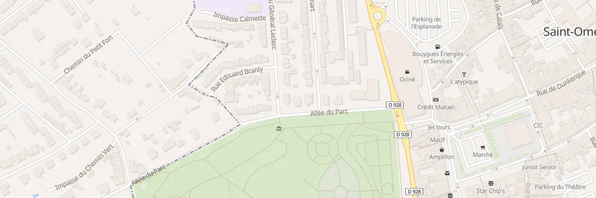 Plan du 4 All du Parc à Saint-Omer