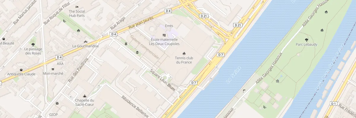 Plan du 8 Sq Léon Blum à Puteaux