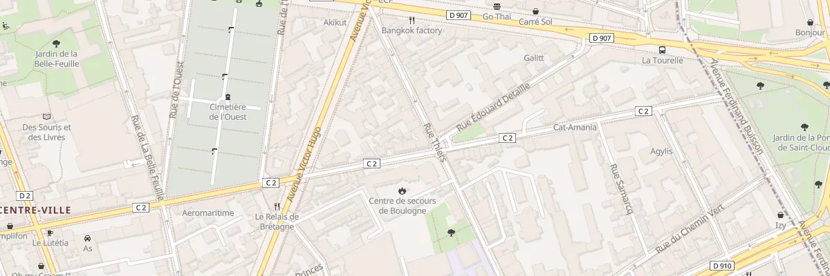Plan du 30 Rue Thiers à Boulogne-Billancourt