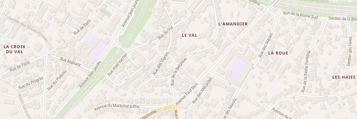 Plan du 34 Rue de la Belgique à Meudon