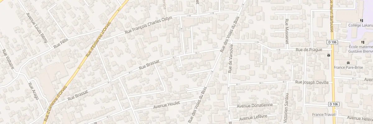 Plan du 13 Rue Brassat à Colombes