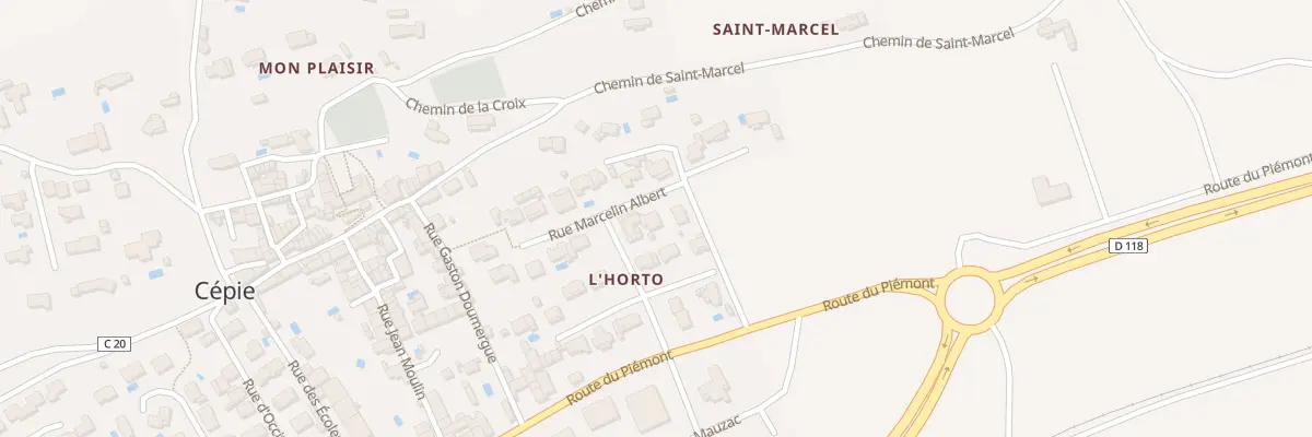Plan du 10 Rue Marcelin Albert à Cépie