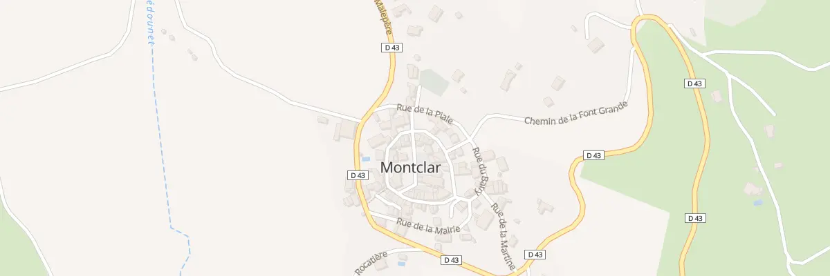 Plan du 13 Rue du Presbytère à Montclar