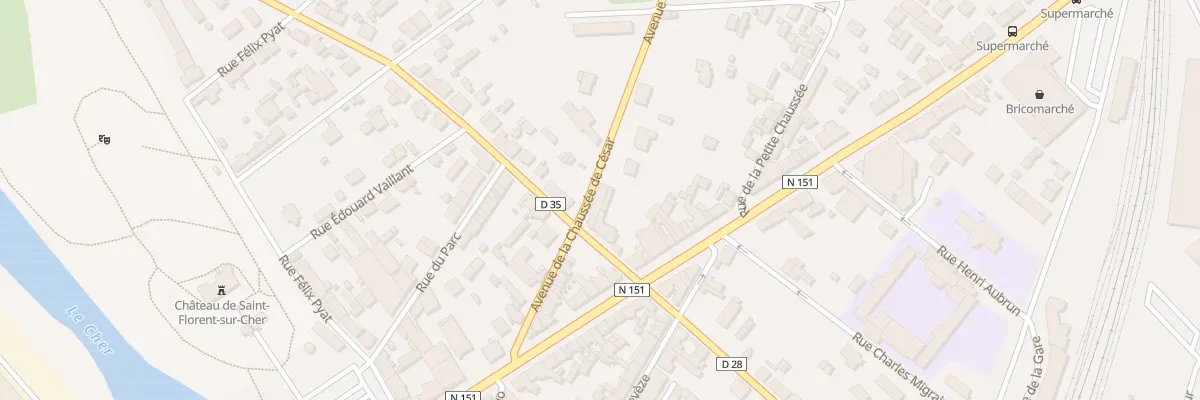 Plan du 2 Rue Paul Vaillant Couturier à Saint-Florent-sur-Cher