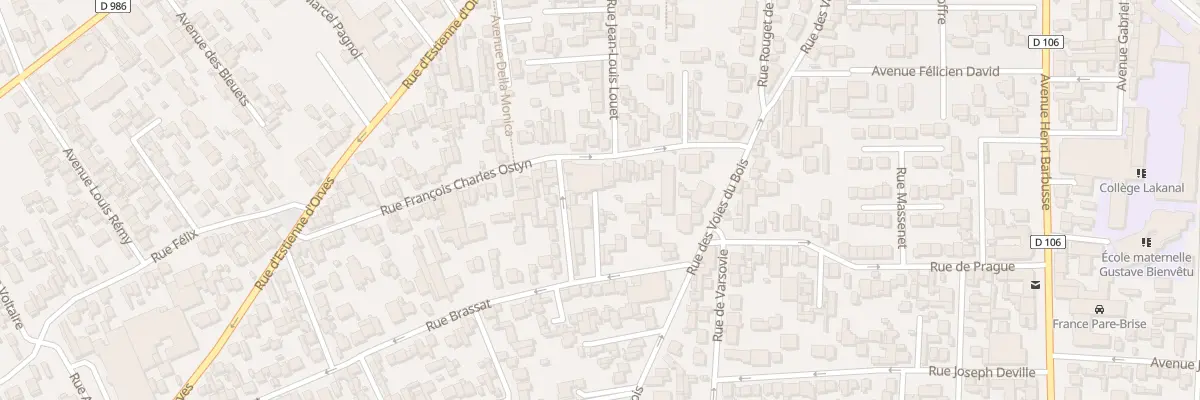 Plan du 16 Rue Brassat à Colombes