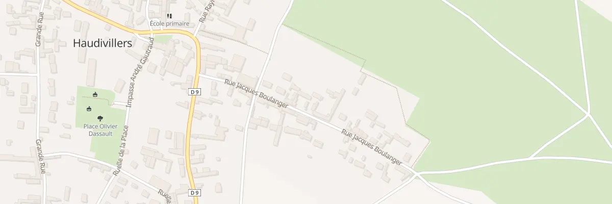 Plan du 9 Rue Jacques Boulanger à Haudivillers