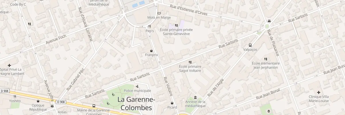 Plan du 46T Rue Sartoris à La Garenne-Colombes