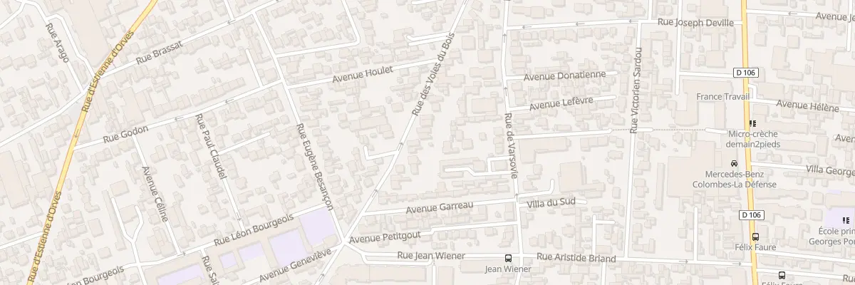 Plan du 121 Rue des Voies du Bois à Colombes