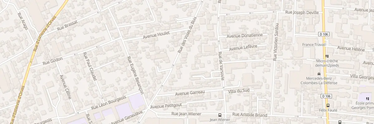 Plan du 119 Rue des Voies du Bois à Colombes